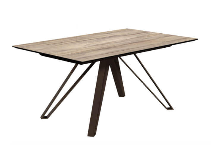 Table en céramique et pieds métal fixe ou...