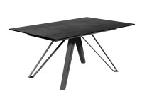 Table en céramique et pieds métal fixe ou extensible Halo Cancio