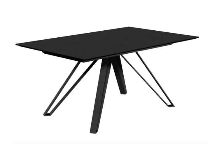 Table en céramique et pieds métal fixe ou...