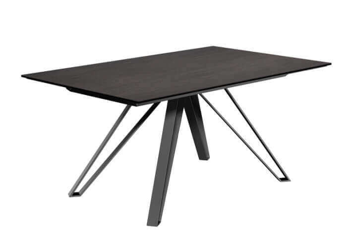 Table en céramique et pieds métal fixe ou...