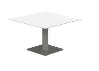 Table basse ronde ou carree en verre et acier - Ibero mini Cancio
