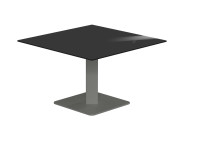 Table basse ronde ou carree en verre et acier - Ibero mini Cancio
