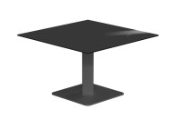 Table basse ronde ou carree en verre et acier - Ibero mini Cancio