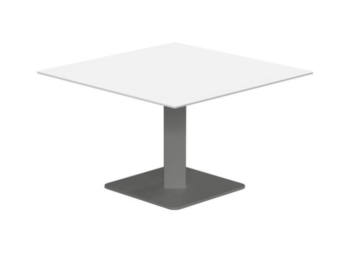 Table basse ronde ou carree en verre et acier -...