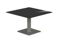 Table basse ronde ou carree en verre et acier - Ibero mini Cancio