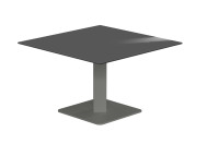 Table basse ronde ou carree en verre et acier - Ibero mini Cancio
