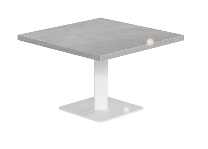 Table basse avec plateau stratifie 6 couleurs -...