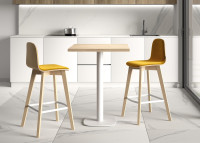 Mange-debout plateau en stratifie cpl et pied metal - circus cancio
