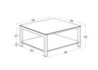 Table basse en Dekton rectangle ou carree - lakera mini par cancio