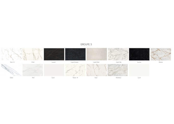 Table fixe ou extensible en dekton pied métal -...