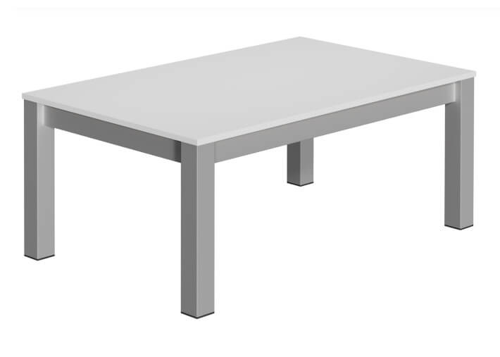 Table basse en stratifie et pied laques colores...