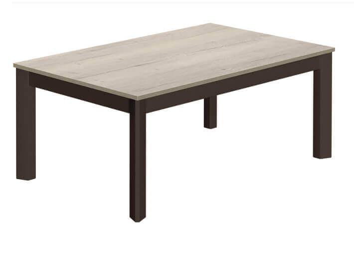 Table basse en stratifie et pied laques colores...