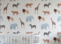 Papier-peint original style jungle motif safari par studio ditte