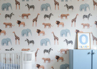 Papier-peint original style jungle motif safari par studio ditte