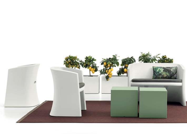 Fauteuil de jardin robuste en polyéthylène -...