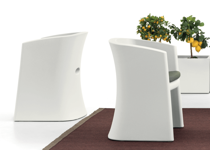 Fauteuil de jardin robuste en polyéthylène -...