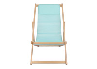 Transat relax pliant en frene massif et toile - fiam relax -  jankurtz