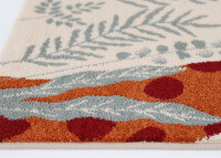 Tapis enfant theme girafes beige orange et vert - nisü par nattiot