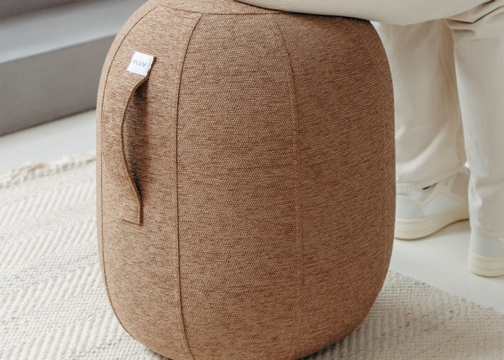 Pouf design en tissu Kapsul Stov – 6 coloris, 2...