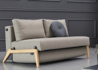 Canape lit compact pieds bois clair 2 tailles ILB500 Innovation living