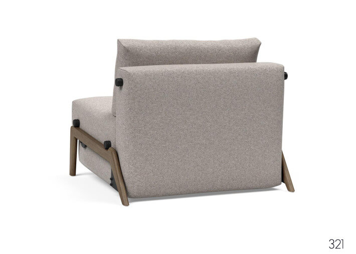 Fauteuil convertible en lit pieds fumés ILB500...