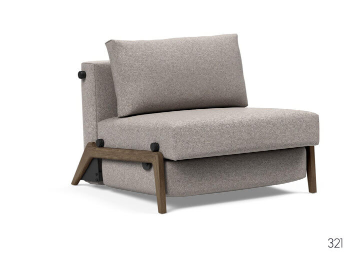 Fauteuil convertible en lit pieds fumés ILB500...