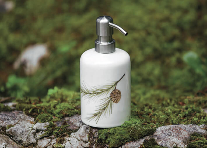 Ensemble Accessoires Salle De Bain 5 Pièces Umlaca – Céramique Vert Élégant, Distributeur Savon, Gobelets, Porte-Savon, Boîte