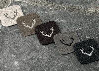 Sous-verres rond en feutre de laine cerf - isere par Catia luca