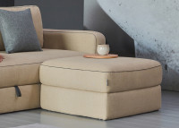 Pouf design et confortable 75x75 ILB 402 Innovation living Black Label
