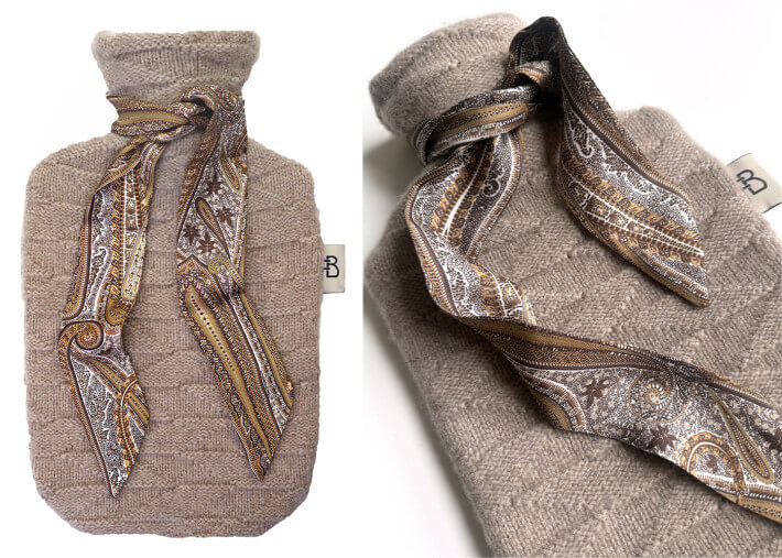 Bouillotte luxe en cachemire et soie Eagle Products