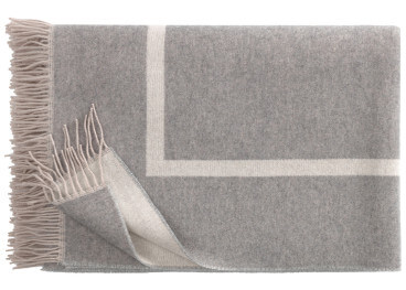Plaid Sylt en cachemire et laine frangé – Franz Barth 2
