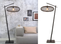 Lampadaire avec abat-jour en bambou naturel - cango par good&mojo