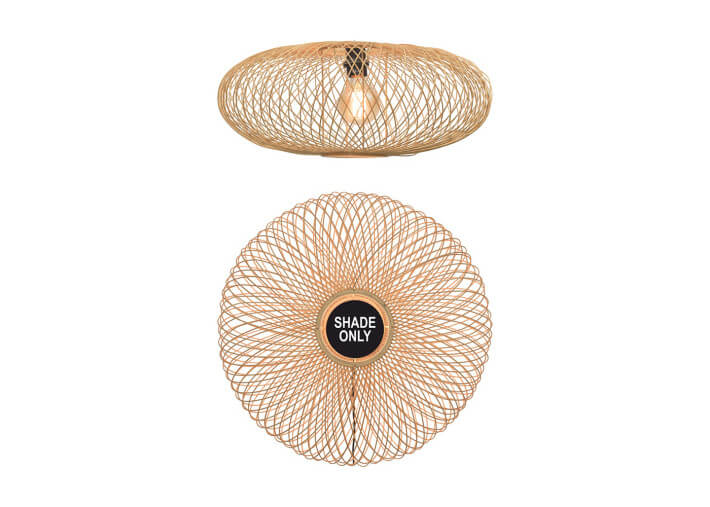 Suspension spherique en bambou naturel ou noir...