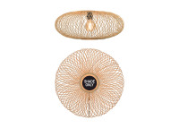 Suspension spherique en bambou naturel ou noir - cango par good&mojo