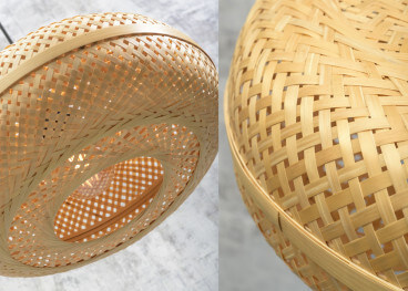 APPLIQUE MODERNE ET TENDANCE EN BAMBOU TRESSE NATUREL BLANC ET NOIR - PALAWAN PAR GOOD&MOJO 2