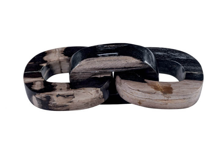 Maillon de decoration en bois petrifie pietra...