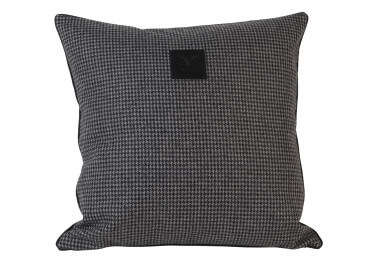 Housse de coussin en laine gris ardoise - makalu par...