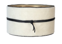 Abat-jour rond en coton et alpaga écru - Gauri - Maison Yak