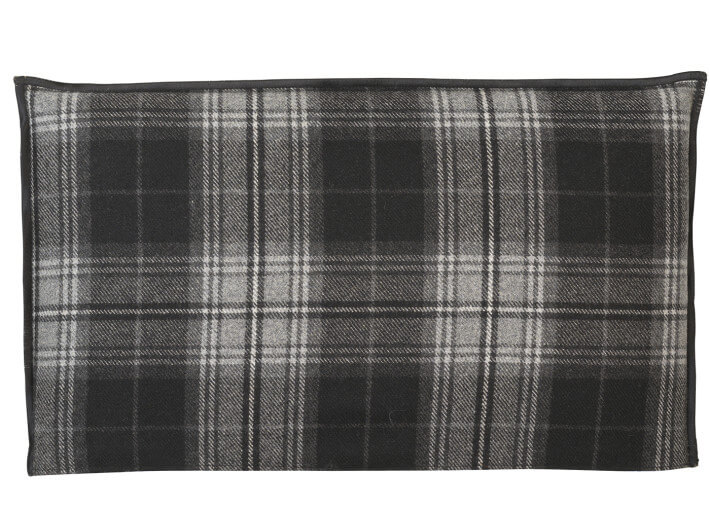 Tête de lit en tissu tartan ardoise - Everest...