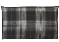 Tête de lit en tissu tartan ardoise - Everest par Maison Yak