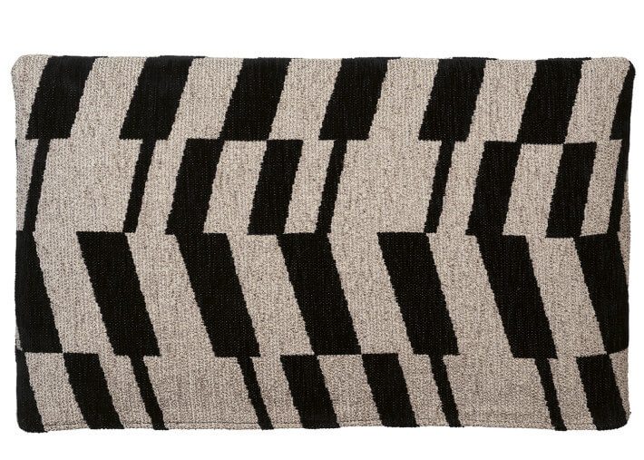 Tête de lit en tissu noir-beige - Merano par...