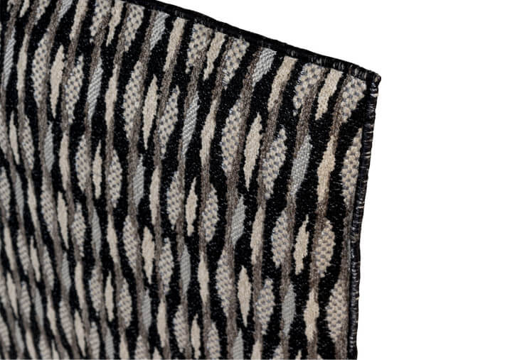 Tête de lit en tissu tendance noir-beige Golog...
