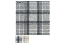 Tête de lit en laine motifs tartan beige ou gris - Carreaux Maison Yak