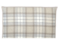 Tête de lit en laine motifs tartan beige ou gris - Carreaux Maison Yak