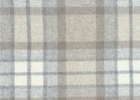 Tête de lit en laine motifs tartan beige ou gris - Carreaux Maison Yak