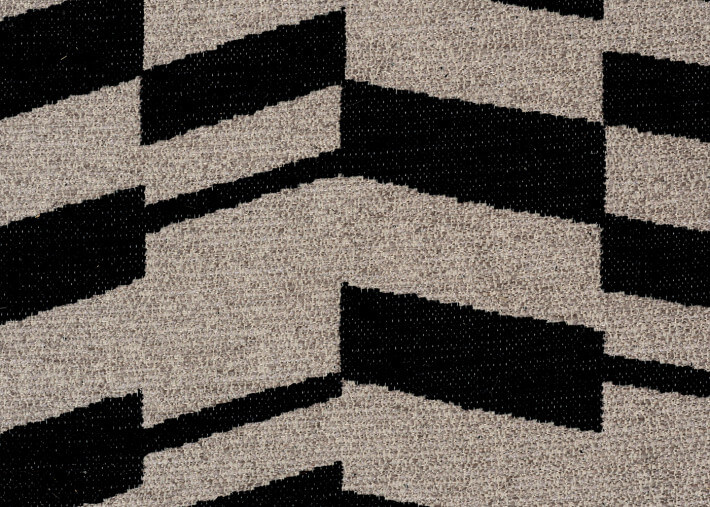 Tête de lit en tissu noir-beige - Merano par...