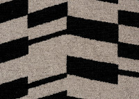 Tête de lit en tissu noir-beige - Merano par Maison Yak