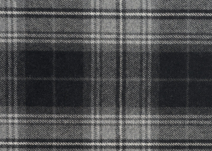 Tête de lit en tissu tartan ardoise - Everest...