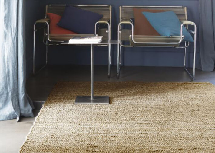 Tapis en jute et coton naturel 4 tailles -...