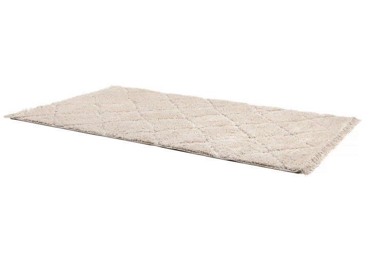 Tapis moderne et design en polypropylène écru -...